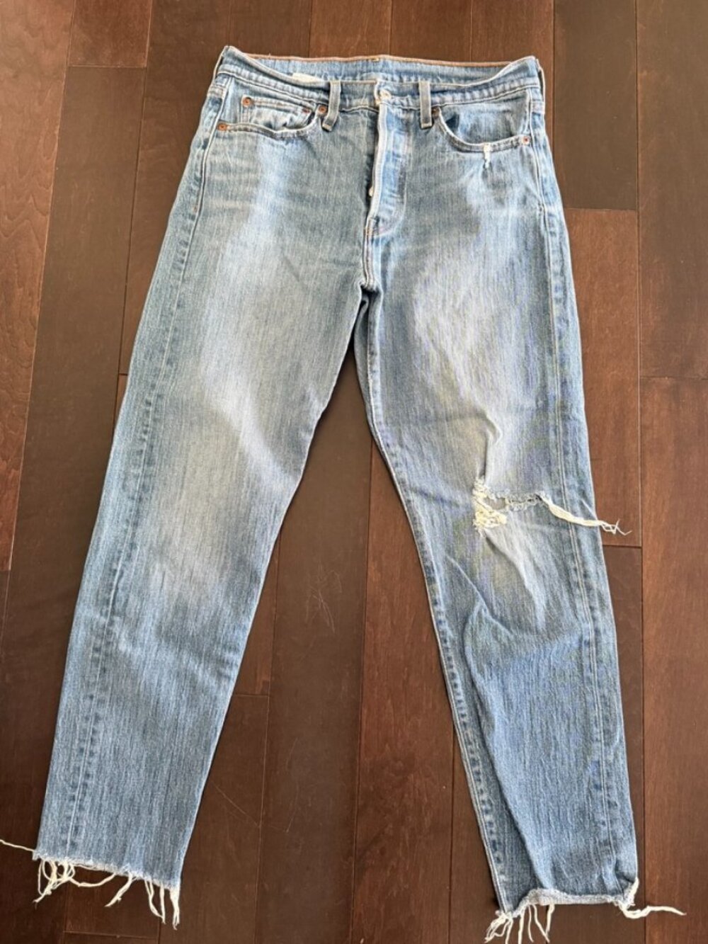 Levis Wedgie Straight Ankle Women's Jeans - Size W30 in washed blue